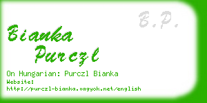 bianka purczl business card